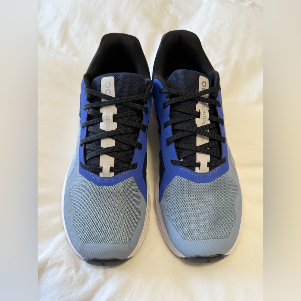 On Cloud | Women’s 9.5 | Cloudrunner Chambray Midnight Blue Black Athletic Shoes - Picture 2 of 8